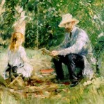 Berthe Morisot Eugene Manet et Julie dans le jardin de Bougival
