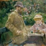 Berthe Morisot Eugene Manet et sa fille dans le jardin de Bougival