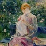 Berthe Morisot Pasie cousant dans le jardin de Bougival