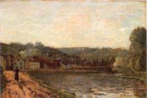 Camille Pissaro, Bords de Seine à Bougival, 1871.