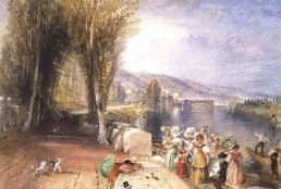 J.M.W.-Turner, Boarding at Bougival, c. 1830, watercolour and gouache, British Museum, London